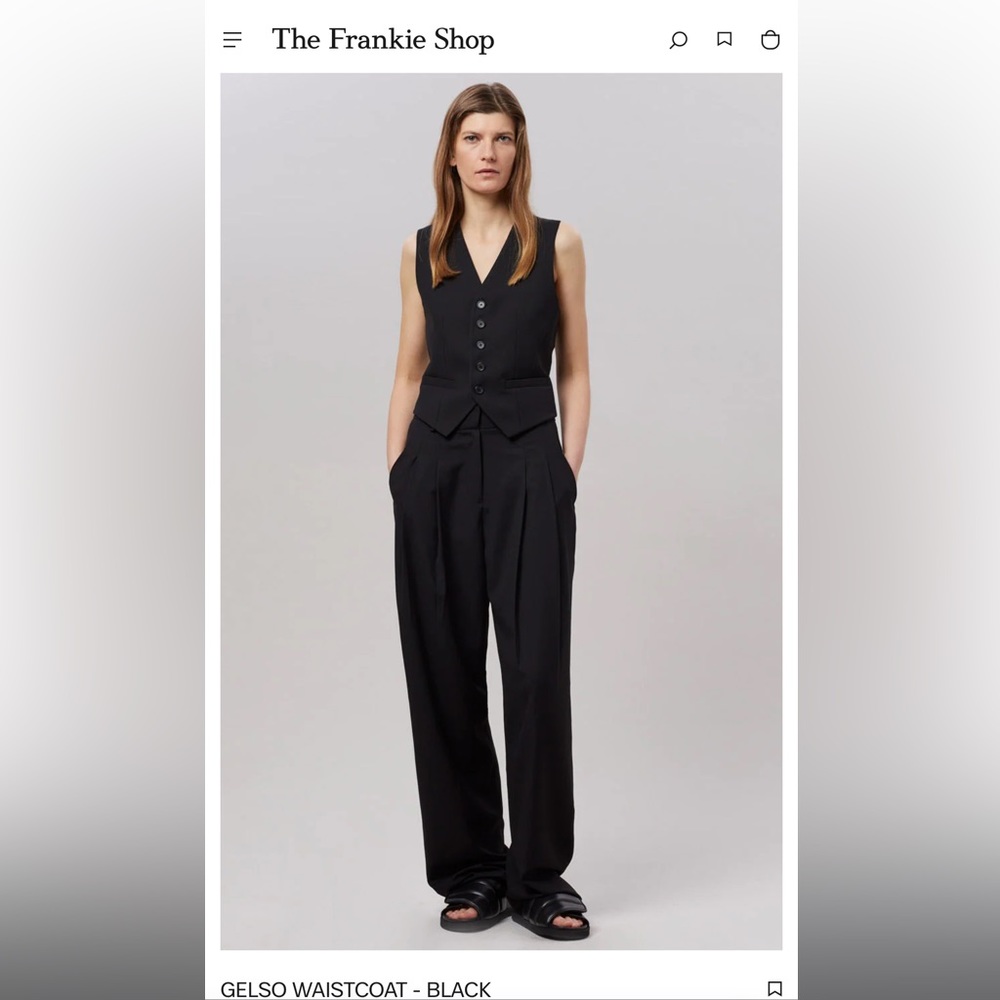 The Frankie shop gelso waist coat black